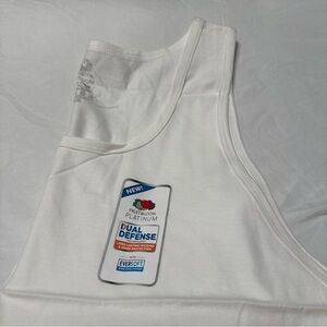Fruit of the Loom White Tank Top - Platinum Dual Defense